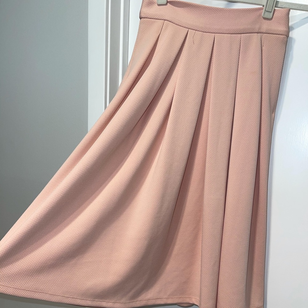 Blush wayf midi circle skater skirt